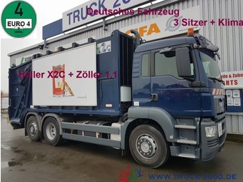 Auto na odvoz odpadu na prepravu odpad MAN TGS 26.320 Haller X2 + Zöller 1.1 Deutscher LKW: obrázok 1