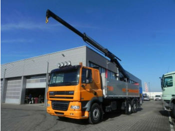 Valníkový/ Plošinový nákladný automobil DAF CF 85460 3-Achs Kipper Heckkran Kempf Kipper Len: obrázok 1