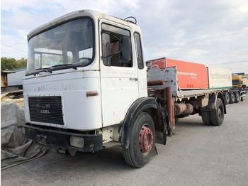 Valníkový/ Plošinový nákladný automobil MAN DIESEL 16.192 + KRAN: obrázok 1