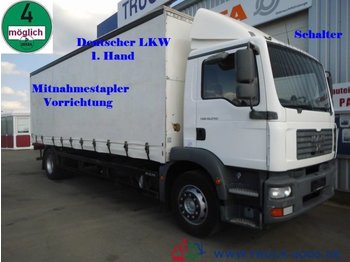 Plachtové nákladné vozidlo MAN TGM 18.240 Edscha L+R Mitnahmestapler   1.Hand: obrázok 1
