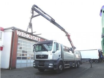 Valníkový/ Plošinový nákladný automobil MAN TG-M 26.340 6x2-4 BL Pritsche Heckkran Lift+Lenk: obrázok 1