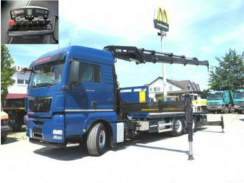 Valníkový/ Plošinový nákladný automobil MAN TG-X 26.480 6x2-2 LL Pritsche Kran Hiab 477 EP-4: obrázok 1