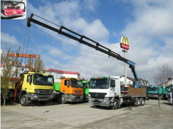 Valníkový/ Plošinový nákladný automobil Mercedes-Benz Actros 2644 L 6x4 Pritsche Heckkran Funk+Winde,: obrázok 1