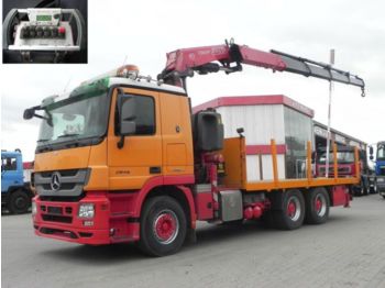 Valníkový/ Plošinový nákladný automobil Mercedes-Benz Actros 2646 L 6x4  Pritsche Kran Fassi 360 36m/t: obrázok 1