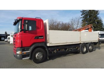 Valníkový/ Plošinový nákladný automobil Scania R420 6x2 Pritsche 7m, Kran Terex Atlas 142.2, Retarder,AHK: obrázok 1
