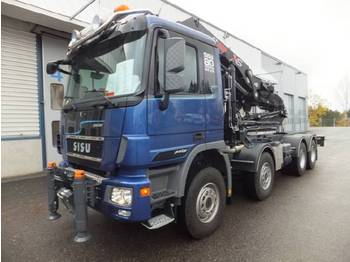 Sisu CRANE DK 12M kk-kk/8X4 225+300+137 - Valníkový/ Plošinový nákladný automobil