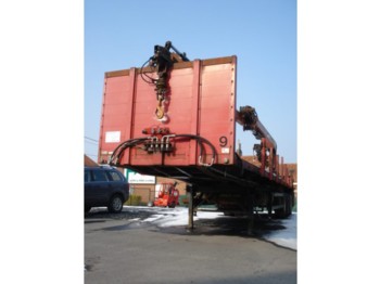 AUGUST SCHMIDT flat bed crane trailer - Plošinový/ Valníkový náves