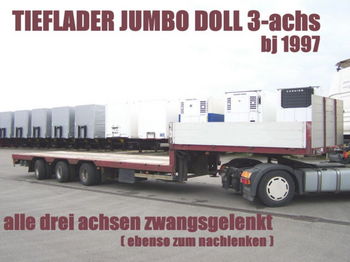 Doll TIEFLADER JUMBO 3achs ZWANGSGELENKT schwanenhals - Plošinový/ Valníkový náves