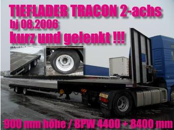  TRACON 2-achs / LENKACHSE / BPW / NL 28690 kg - Plošinový/ Valníkový náves
